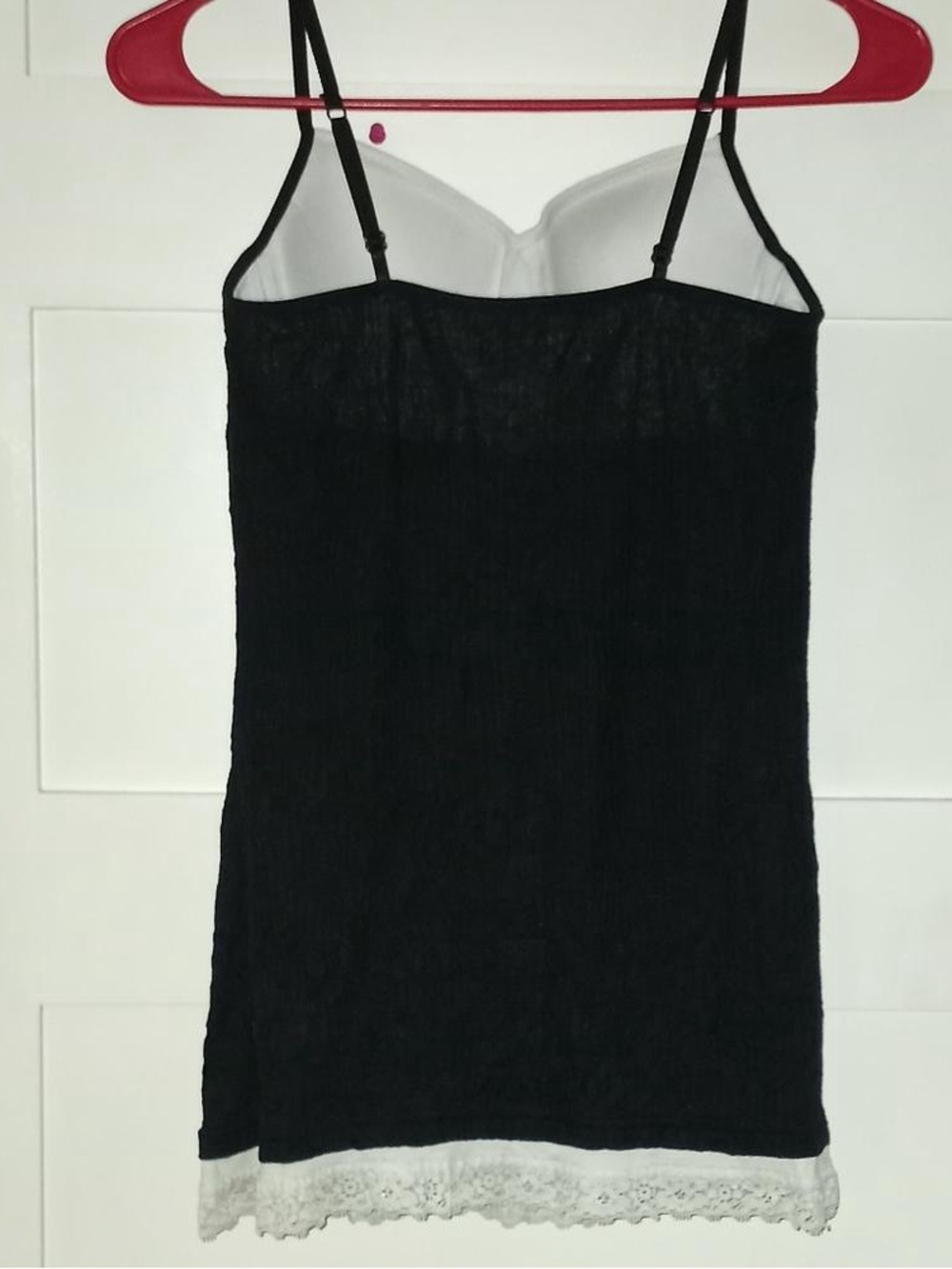 Black Lace-Trim Cami Tank Top - Women's